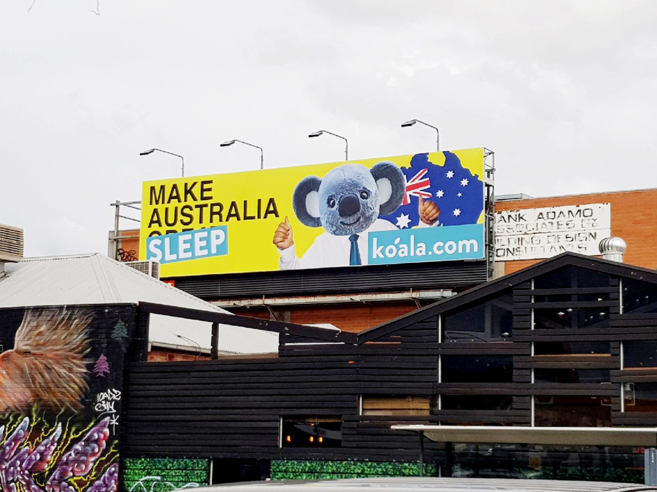 Koala billboard advert Melbourne
